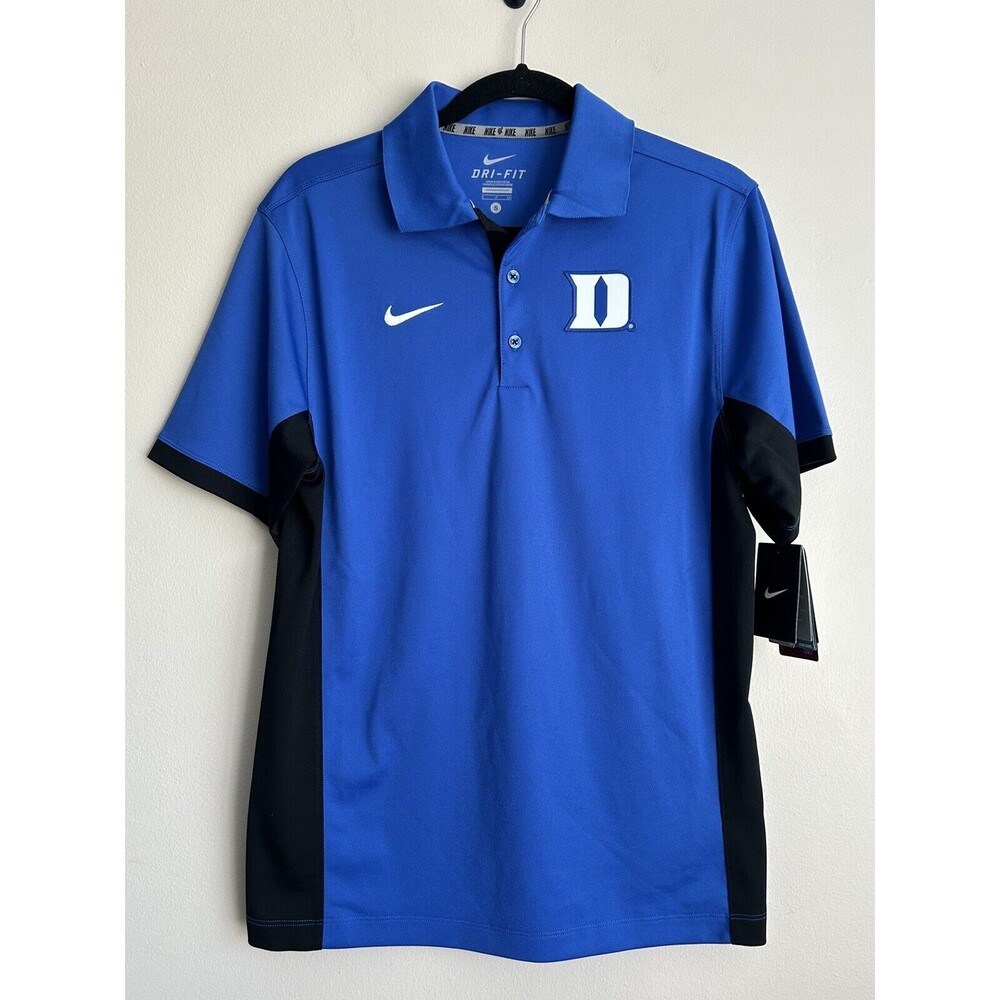 New Mens S Small Nike Dri Fit Duke Blue Devils Athletic Polo Shirt NWT $60